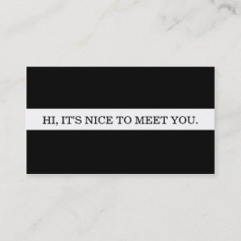Cartão De Contato Prazer em conhecê-lo.