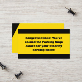 Cartão De Contato Prêmio Ninja Parking