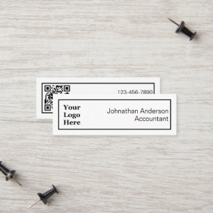 Cartão De Contato Preto profissional e branco seu logotipo e código