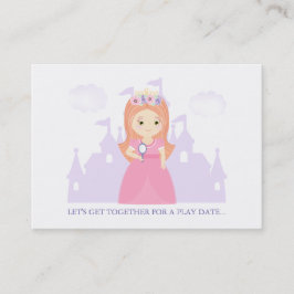 Cartão De Contato Princesa e seu Espelho Mágico - Data da Brincadeir