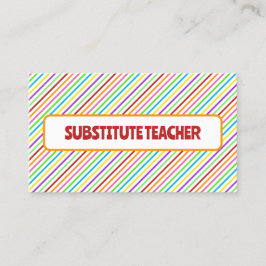 Cartão De Contato Professora Substituta do Tutor