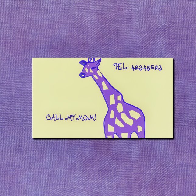 CARTÃO DE CONTATO PURPLE GIRAFFE (Criador carregado)