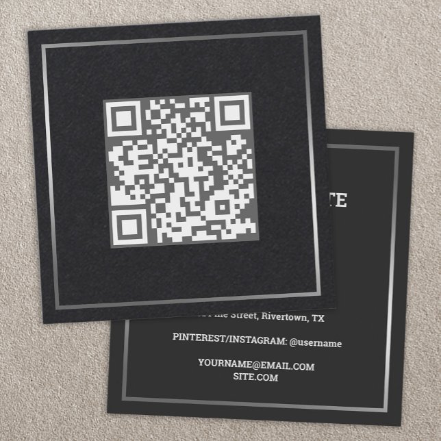 Cartão De Contato QR Premium digitalizável (Scannable QR Premium Calling Cards)