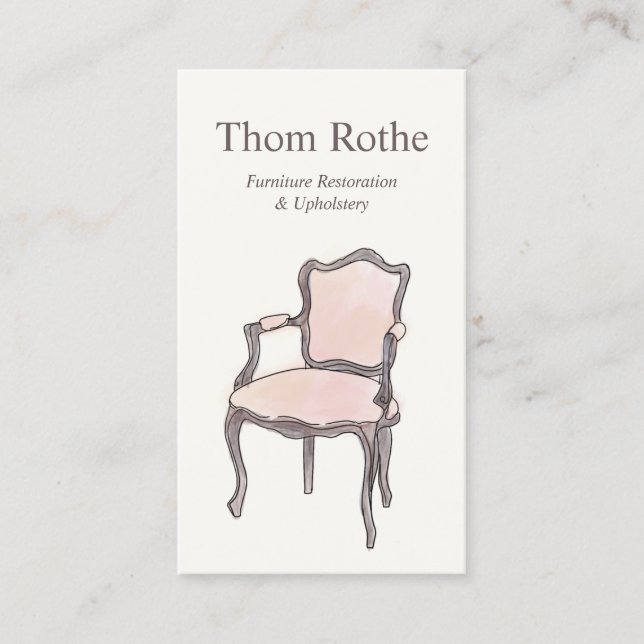 Cartão De Contato Refinação e Ufolsterização de Mobiliário (Frente)