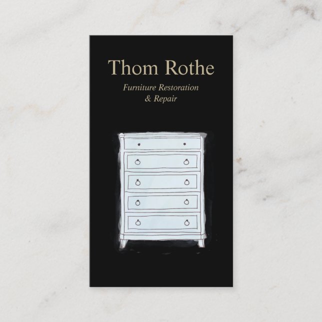 Cartão De Contato Restauração, reacabamento e reparação de mobiliári (Frente)