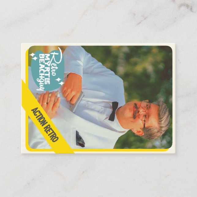 Cartão De Contato Retro de Ação (Frente)