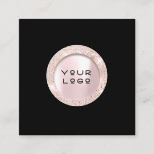 Cartão De Contato Rosa da placa de compromisso Eyelashes Logotipo pr