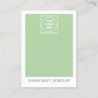 Cartão De Contato Sage Green Jewelry display holder