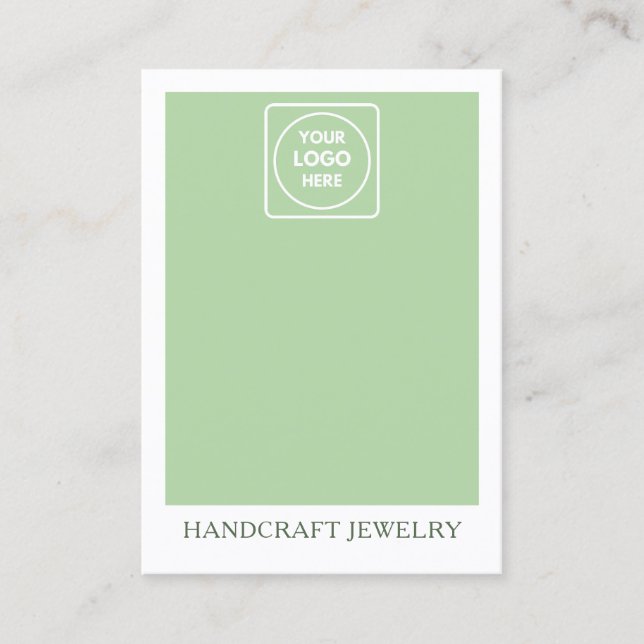 Cartão De Contato Sage Green Jewelry display holder (Frente)