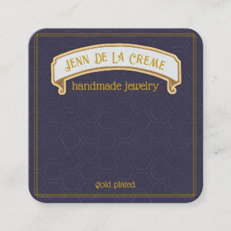 Cartão De Contato Sahara Nights Blue Hexagon Jewelry Display