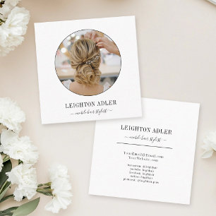 Cartão De Contato Script Chic Stylist para o Cabelo Moderno do Insta