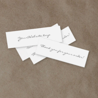 Cartão De Contato Script simples Obrigado pelo seu pedido Mini