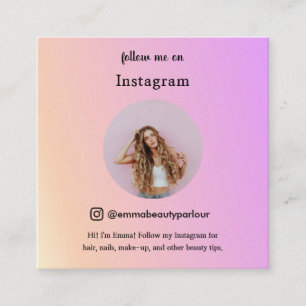 Cartão De Contato siga-me a tendência de negócios/pessoal do Insta
