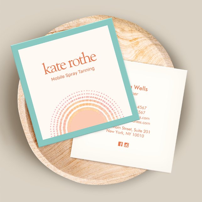 Cartão De Contato Spray Tan Tropical Sun (Criador carregado)