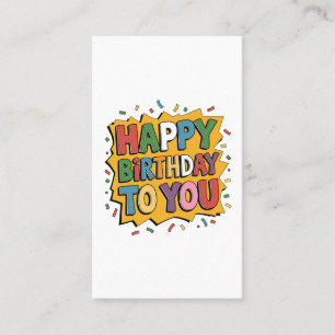 Cartão De Contato Surpresa de Histórias Feliz Aniversário