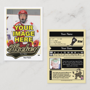 Cartão De Contato Swash Hockey Trading Card - Estatísticas Personali