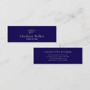 Cartão De Contato Tampa de Formatura Personalizada & Informações de