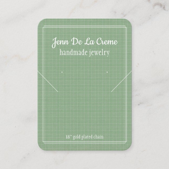 Cartão De Contato Tela de Jogo Verde Impressão Branco (Frente)