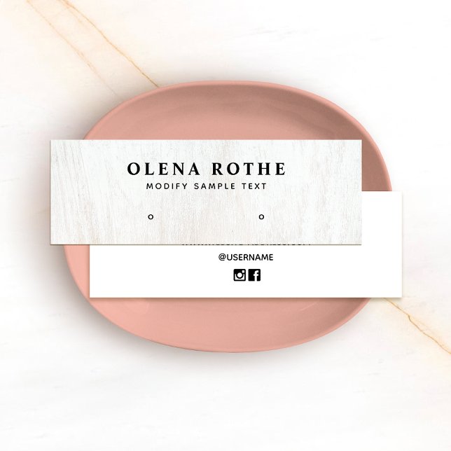 Cartão De Contato Tela de Joias Brancas Estampadas (Criador carregado)