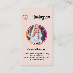 Cartão De Contato Tendência de fotos do Instagram em mídia social ro