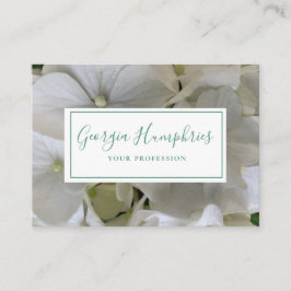 Cartão De Contato White Floral Classic Business Card