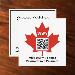 Cartão De Contato Wifi de Hotel Canadense Mais Código QR Mais Endere