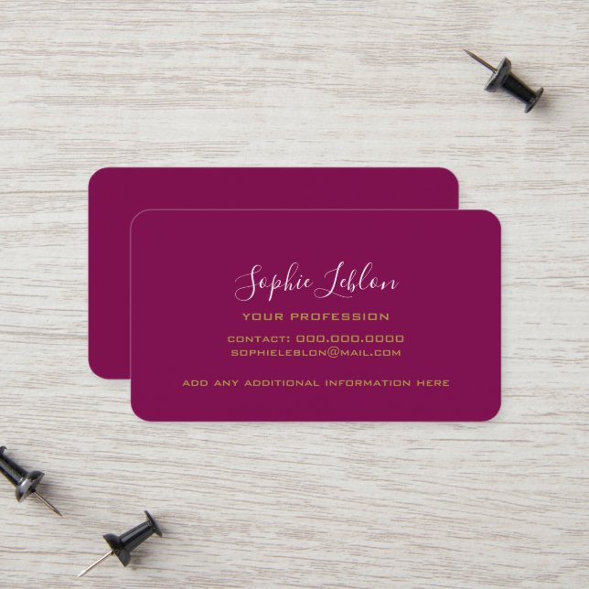 Cartão De Contato with name printed in handwritten style (Frente/Verso In Situ)