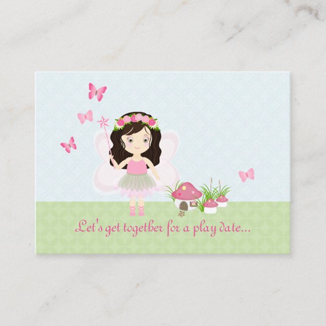 Cartão De Contato Woodland Fairy Princess (Frente)