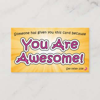 Cartão De Contato You Are Awesome Cards - Appreciation Cards