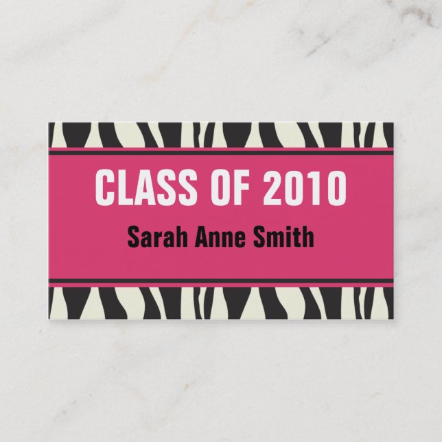 Cartão De Contato Zebra (Frente)