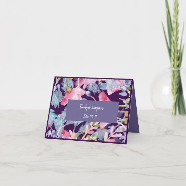 cartão de convidado de casamento de flor silvestre (Frente)