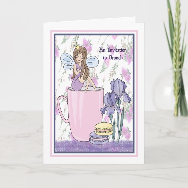 Cartão de Convite a Brunch para Filho em Direito e (Frente)