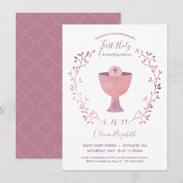 Cartão de Convite à Comunidade Santa (Frente/Verso)