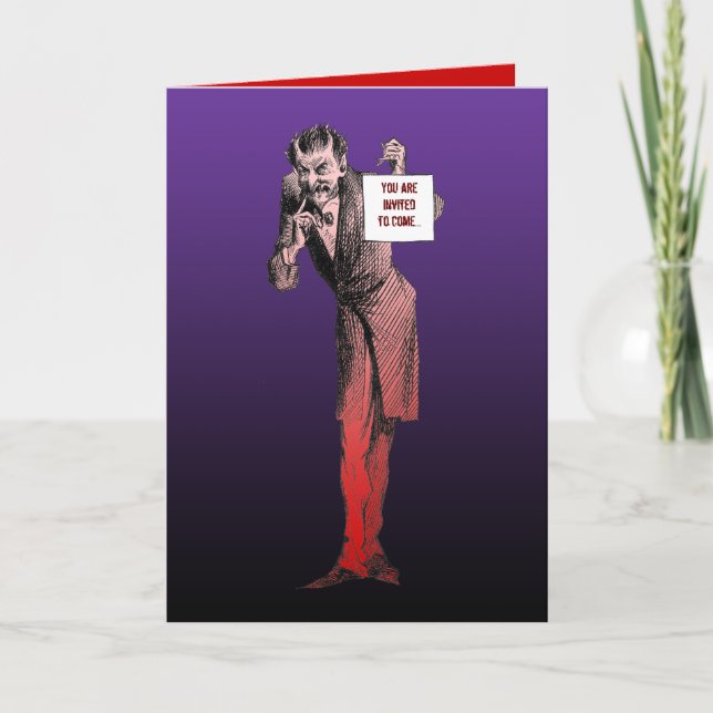 Cartão de Convite à Festa do Dia das Bruxas do Dia (Frente)