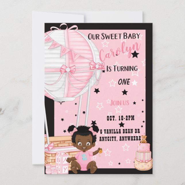 Cartão de Convite Aniversário para Cima e Fora (Frente)