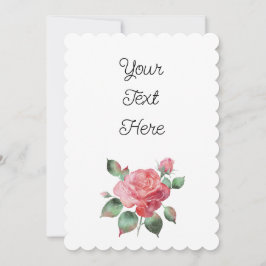 Cartão de Convite ao estilo Cartão-postal de Rosa