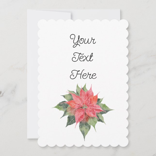Cartão de Convite bonito Poinsettia (Frente)