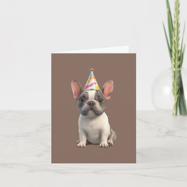 Cartão de Convite Bulldog Francês (Frente)