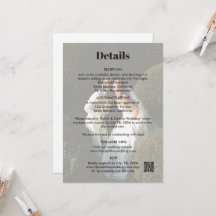 Cartão de Convite com Detalhes de Casamento Modern