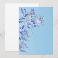 Cartão de Convite com Folhas de Árvore de Pimenta