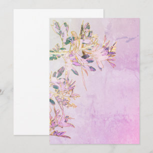 Cartão de Convite com Folhas de Árvore de Pimenta