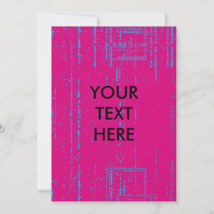 Cartão de Convite com Textura Grunge em Meia-Tinta