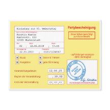 Cartão de convite como atestado/atestado médico, a