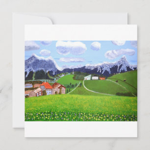 Cartão de convite da Noruega lindo