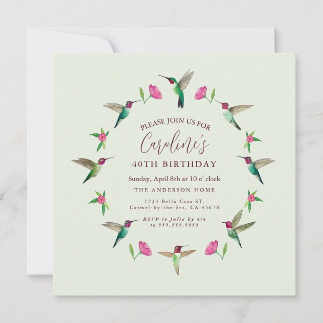 Cartão de Convite de Aniversário (Frente)