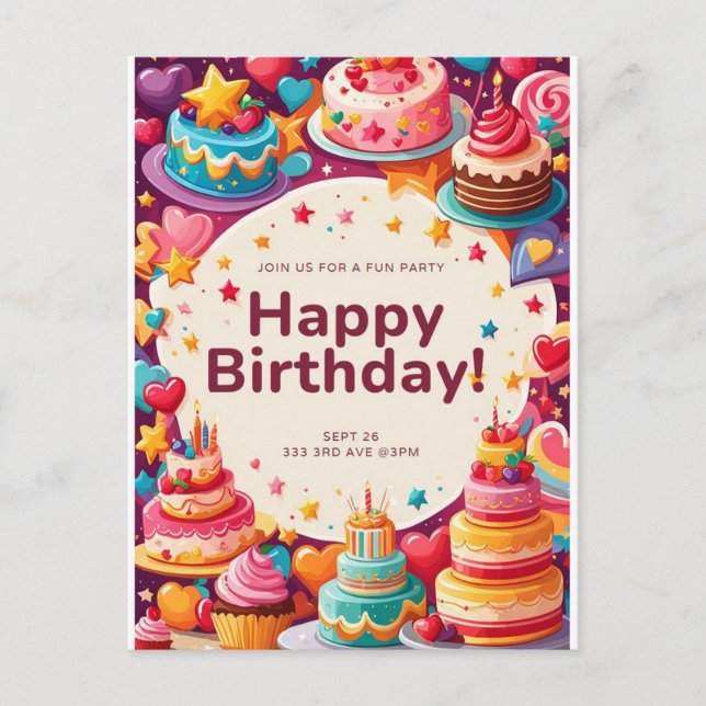 CARTÃO DE CONVITE DE ANIVERSÁRIO (Frente)