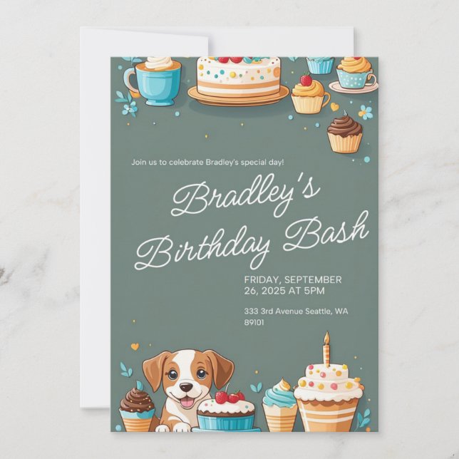 CARTÃO DE CONVITE DE ANIVERSÁRIO (Frente)