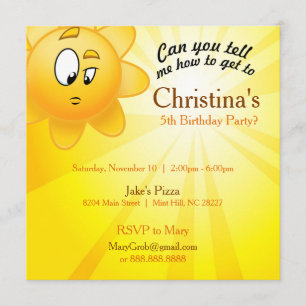 Cartão de convite de aniversário