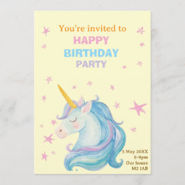 Cartão de convite de aniversário