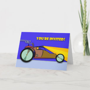 Cartão de Convite de aniversário de Corrida, Dun